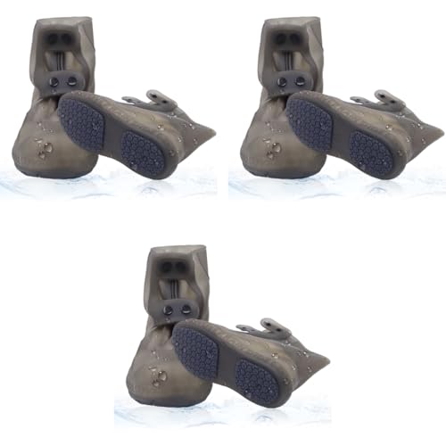 PALAY® Silicone Shoe Covers for Kids Men Women with Double-Breasted Anti-Slip Waterproof TPE Sole Wear-resistant Reusable for Rainy Season Size 4-5 3 PCS PALAY® Silicone Shoe Covers for Kids Men Women with Double-Breasted Anti-Slip Waterproof TPE Sole Wear-resistant Reusable for Rainy Season Size 4-5 3 PCS